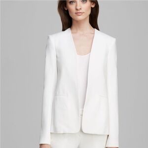 Theory Isita linen open front blazer